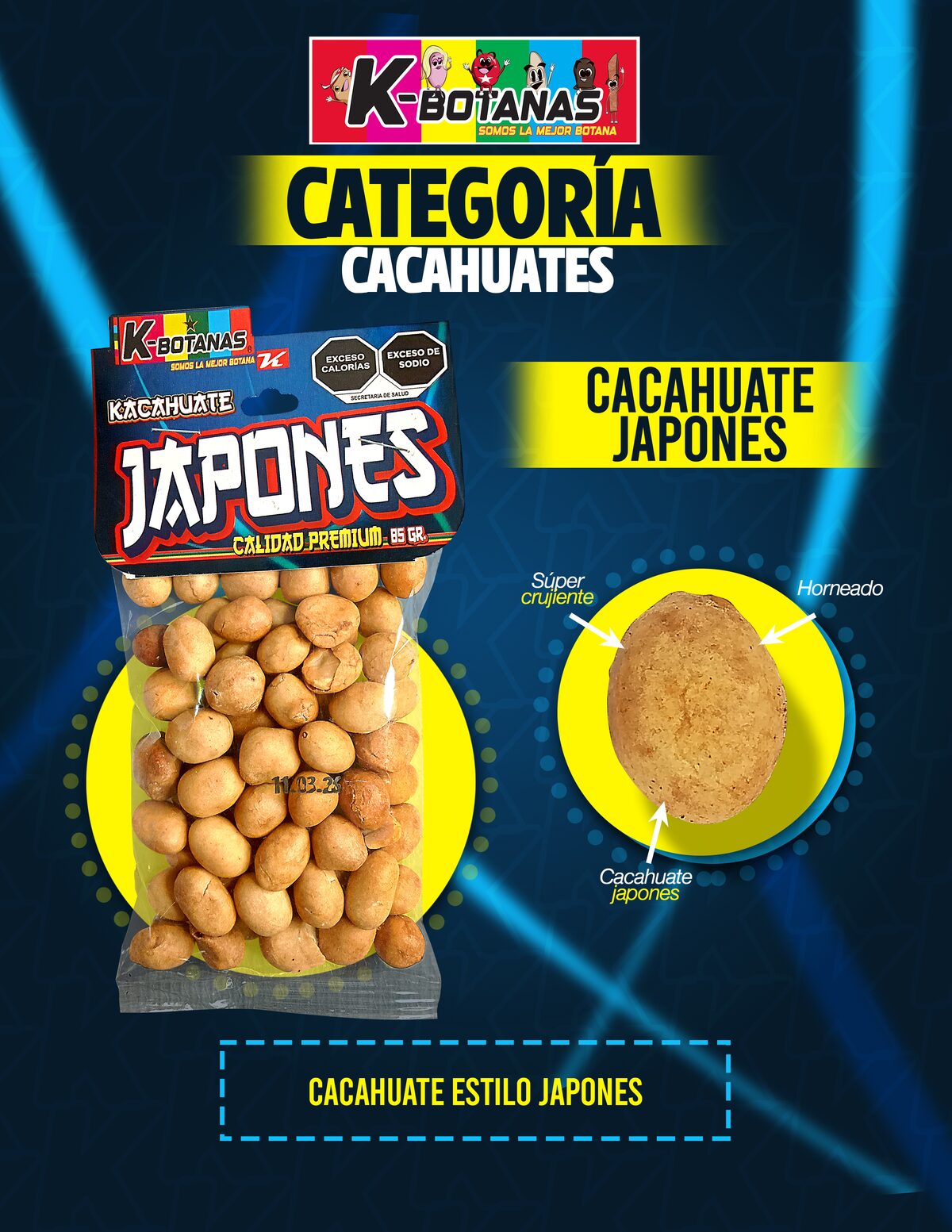 Cacahuate Japonés 85g al mayoreo