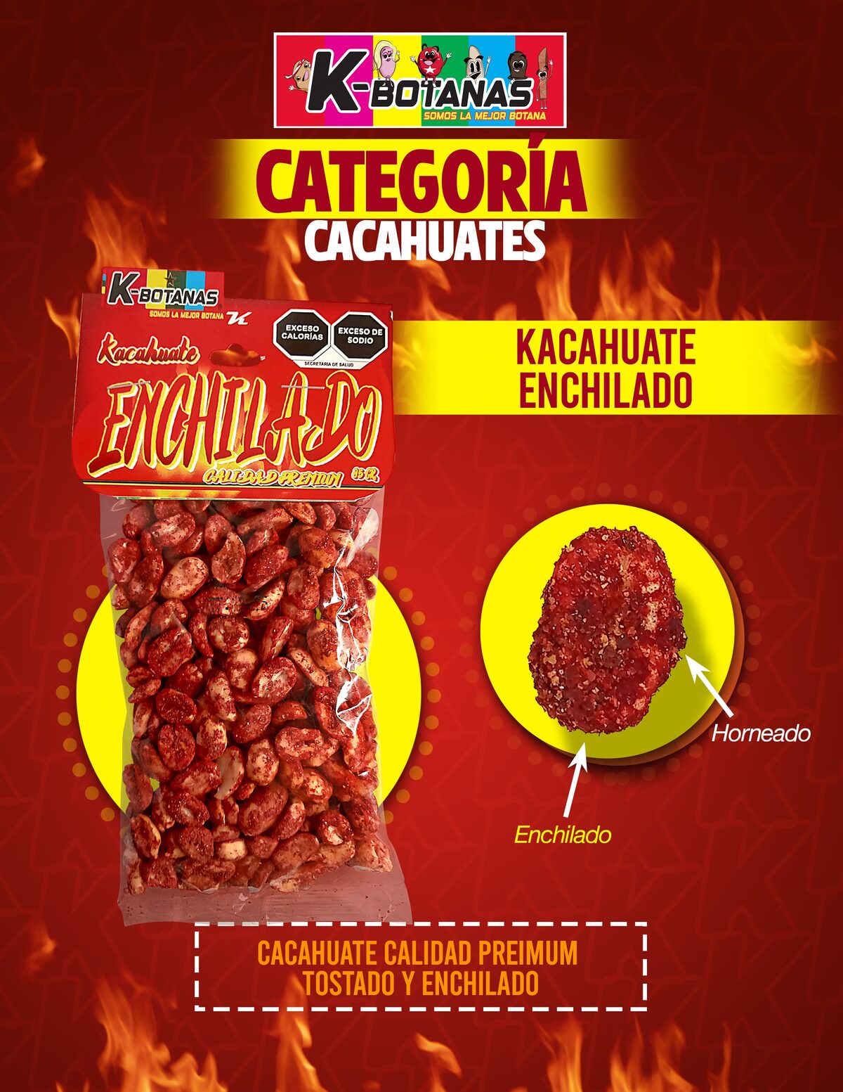 Cacahuate Enchilado 85g al mayoreo