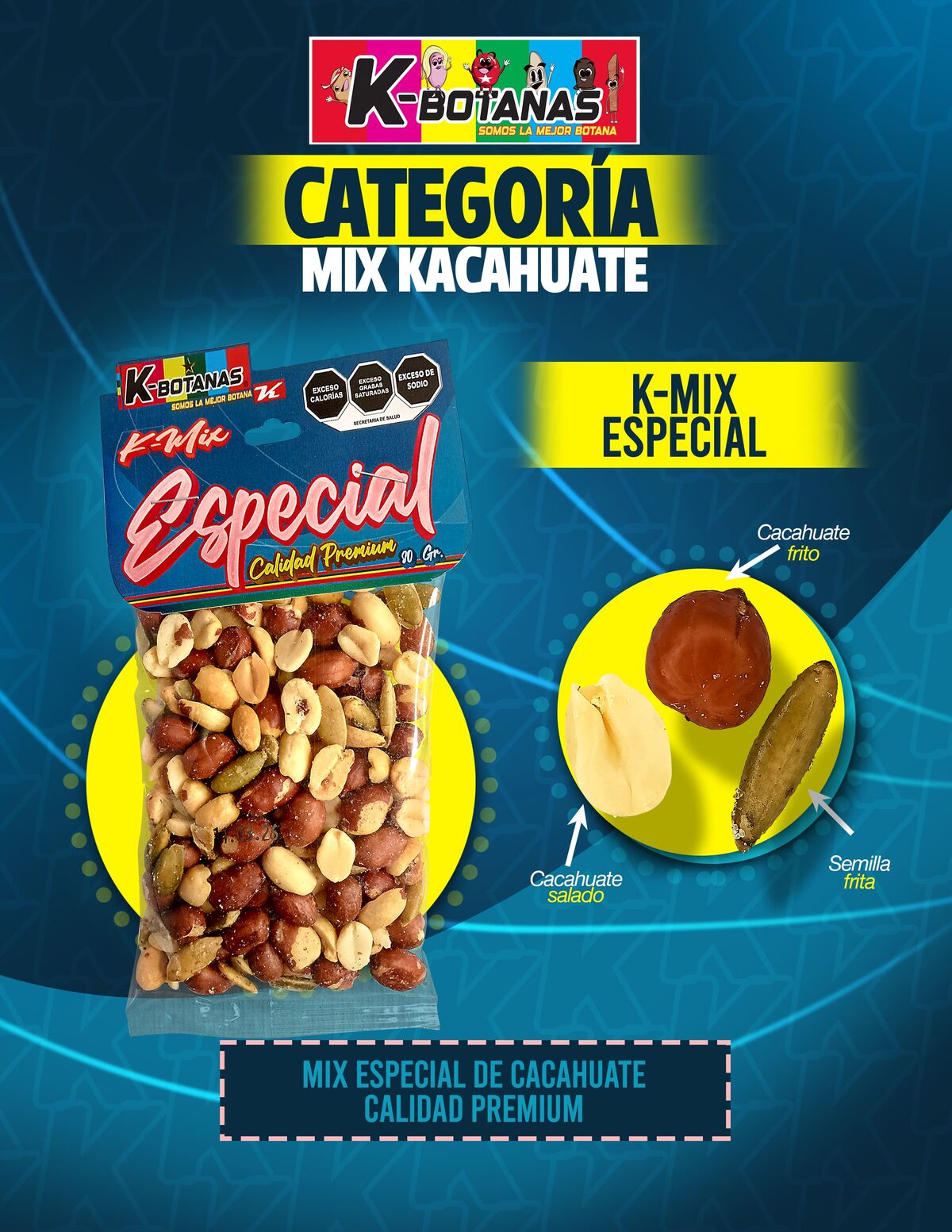 Cacahuate Mix Español 85g al mayoreo