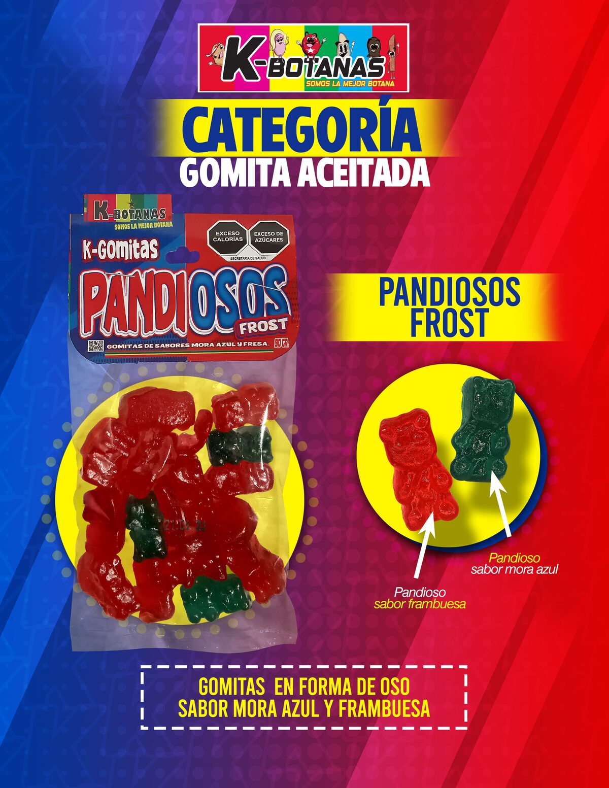 Gomita Pandiosos Frost 90g al mayoreo
