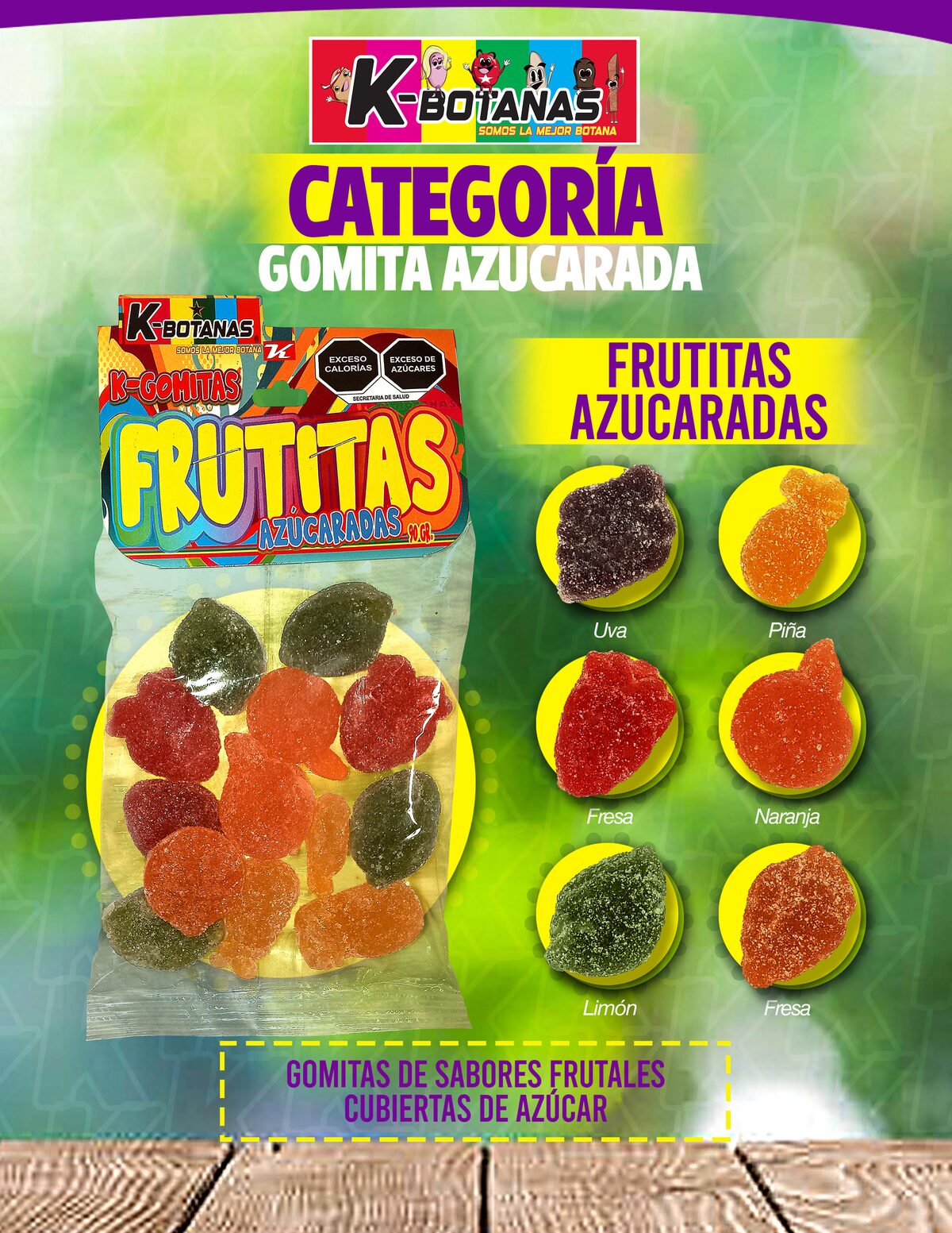 Gomita Frutitas 90g al mayoreo