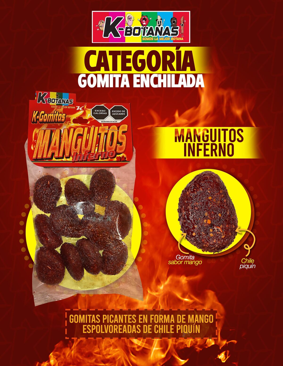 Gomita Mango Infierno 90g al mayoreo