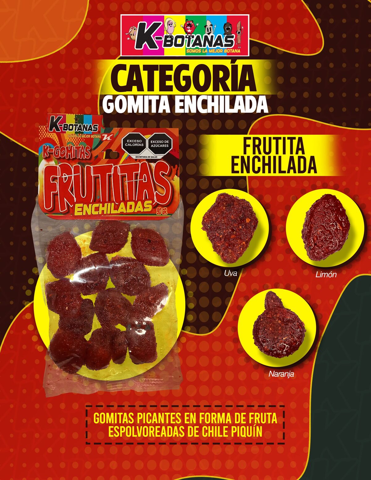 Gomita Frutitas Enchiladas 90g al mayoreo