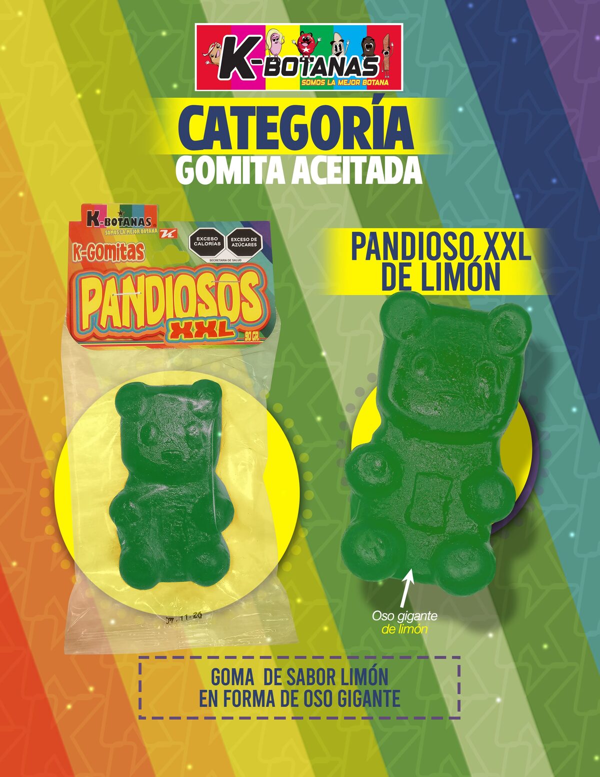 Pandioso XXL Limón 90g al mayoreo
