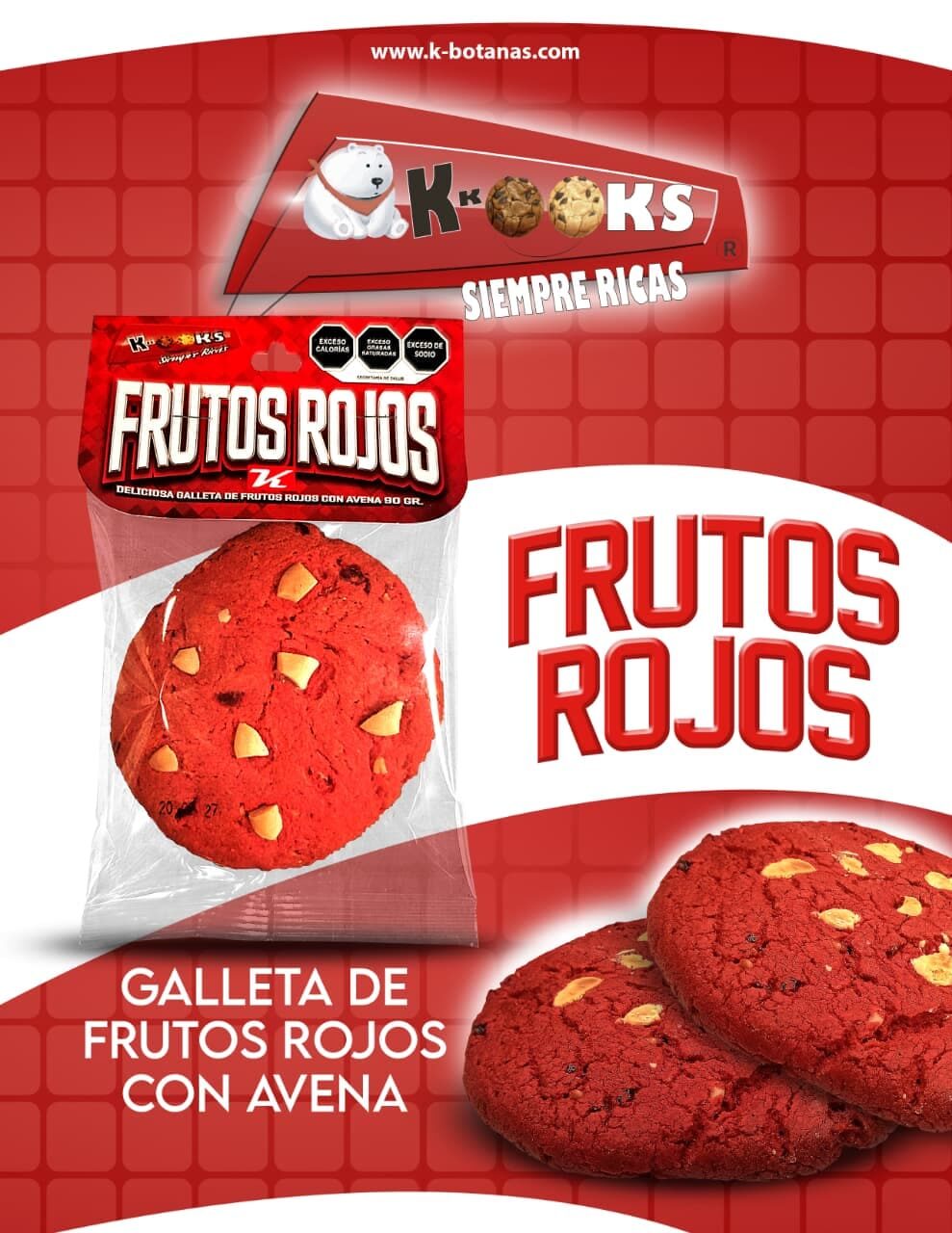 Galleta Avena con Frutos Rojos 90g al mayoreo