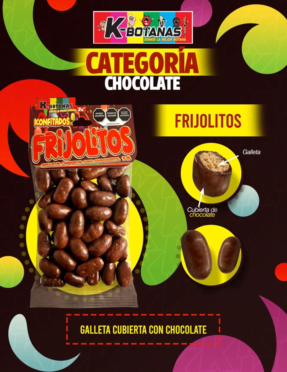 Konfitados Frijolitos 75g al mayoreo