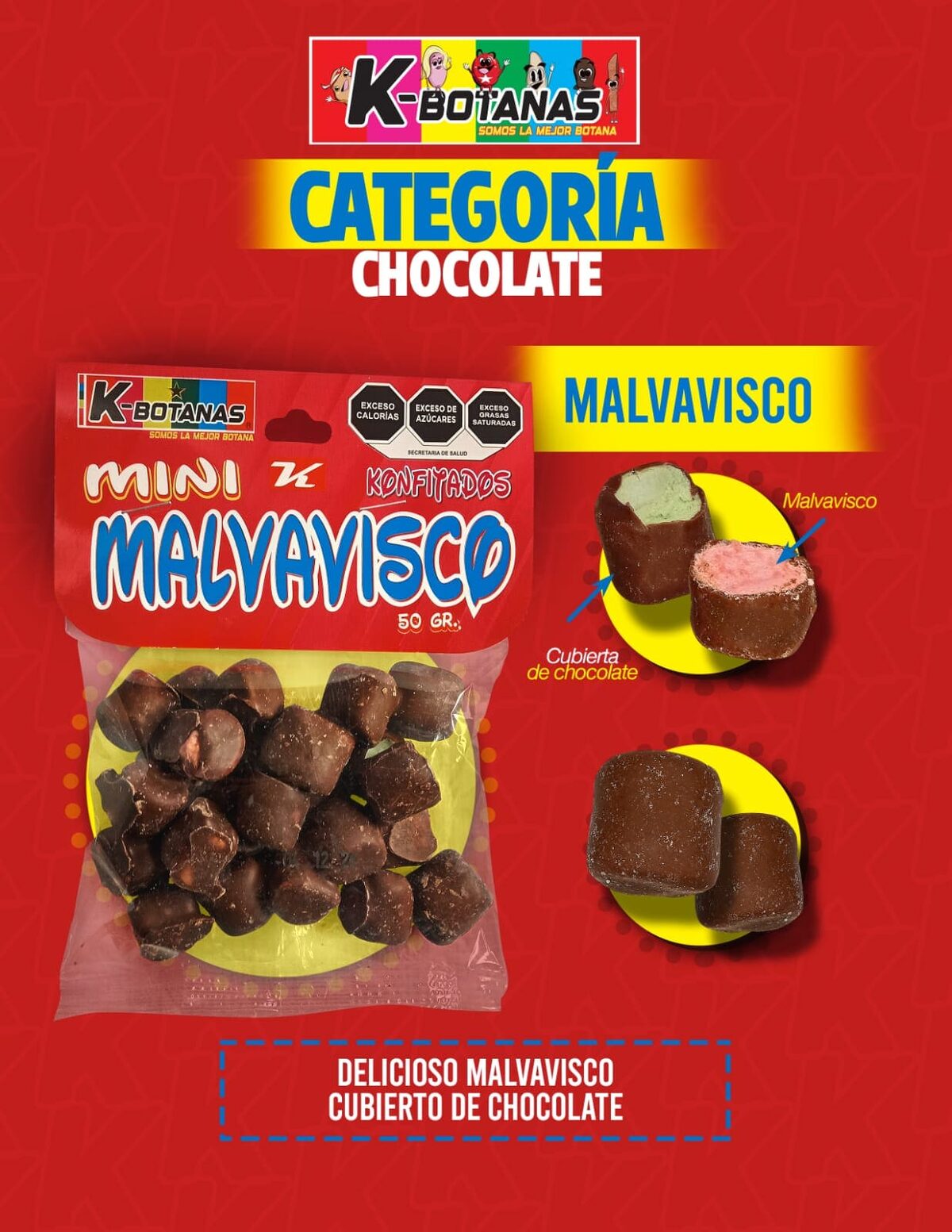 Mini Malvavisco 50g al mayoreo