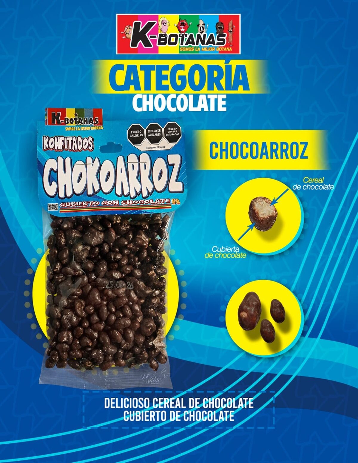Chocoarroz 65g al mayoreo