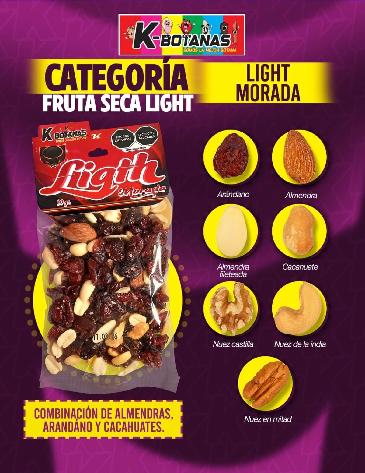 Light Morada 80g al mayoreo
