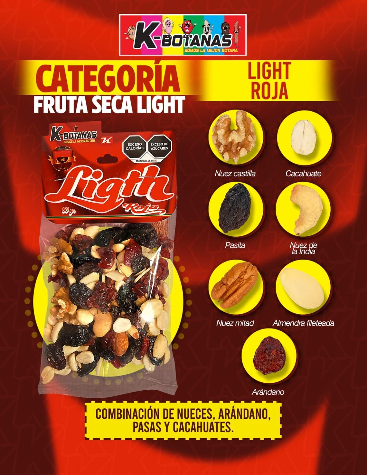 Light Roja 80g al mayoreo