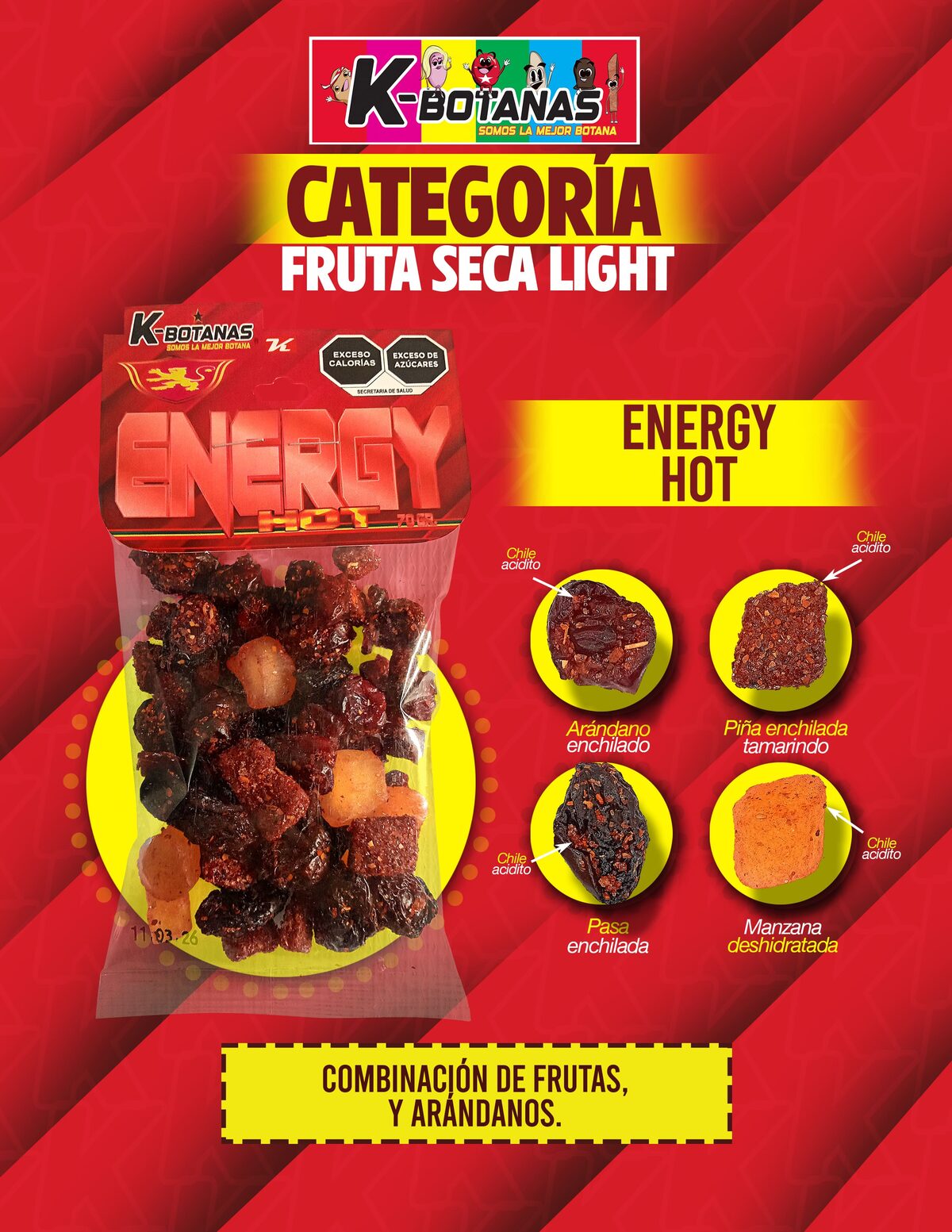Energy Rosa 80g al mayoreo