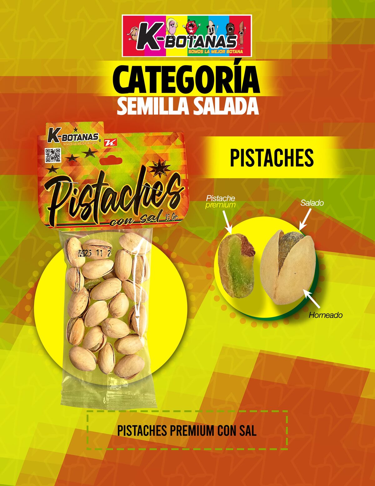 Premium Pistaches 25g al mayoreo