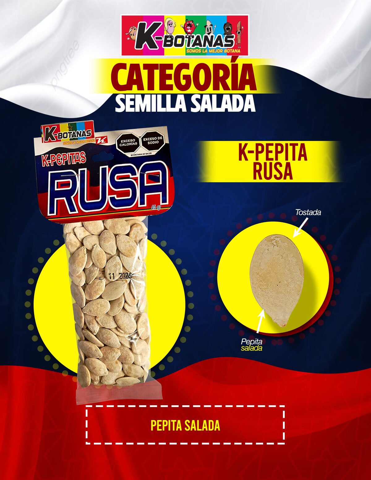 Semilla Rusa 45g al mayoreo
