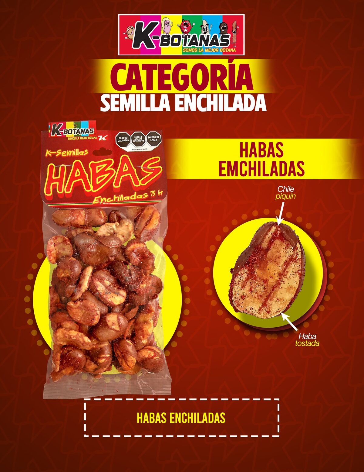 Semilla Haba Enchilada 75g al mayoreo